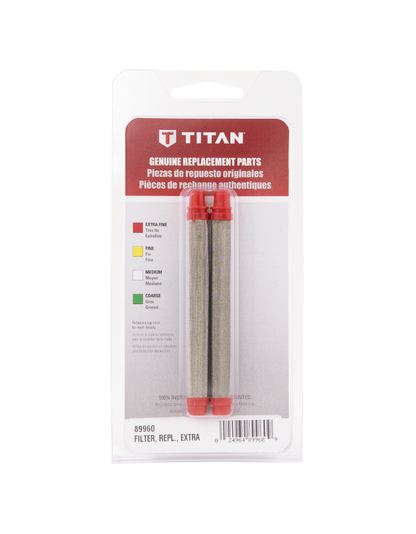 Lot de 2 filtres rouges pour pistolet airless Titan