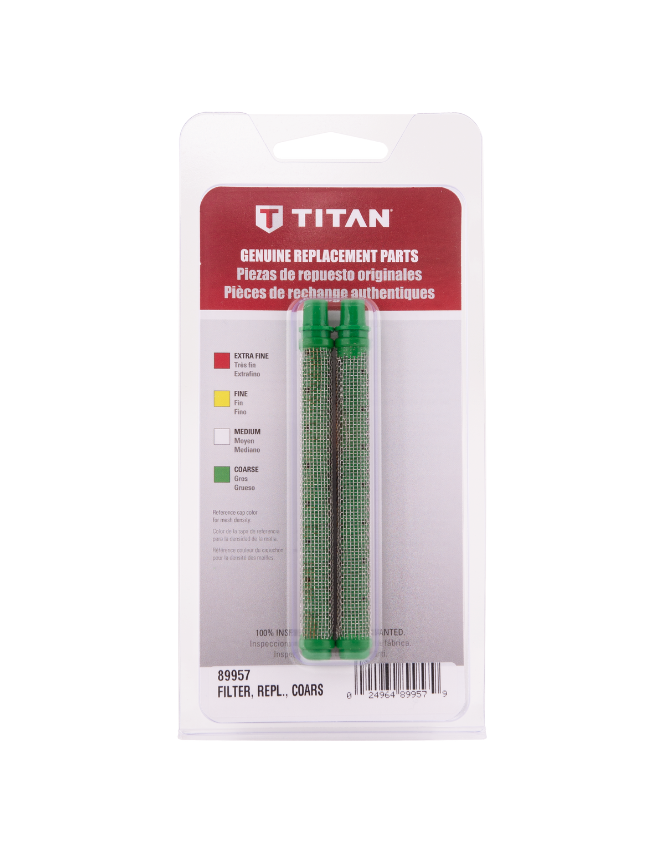 Lot de 2 filtres verts pour pistolet airless Titan