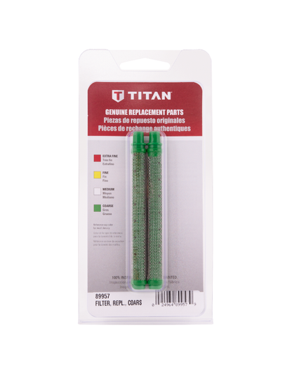 Lot de 2 filtres verts pour pistolet airless Titan