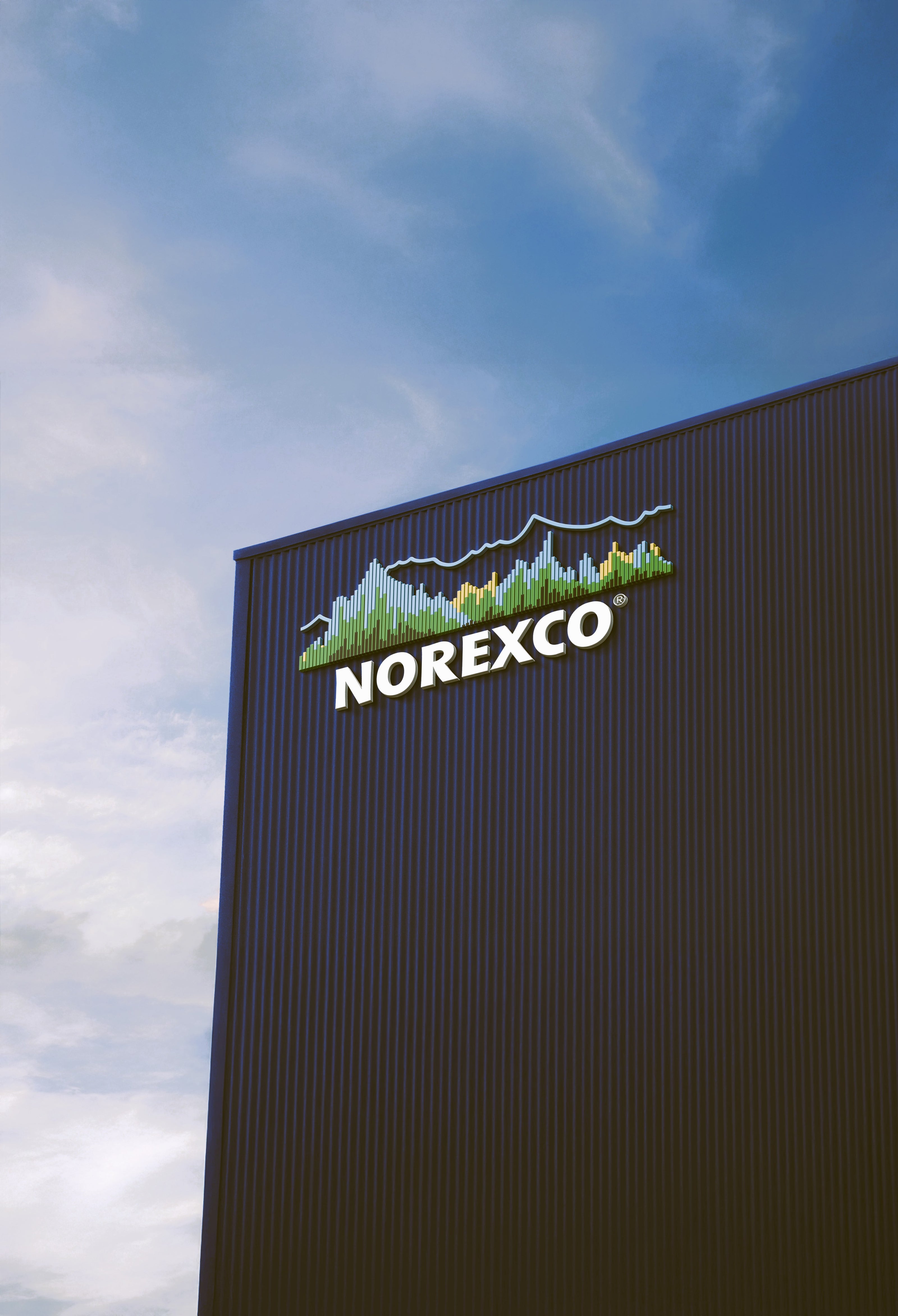 Façade du bâtiment NOREXCO avec logo