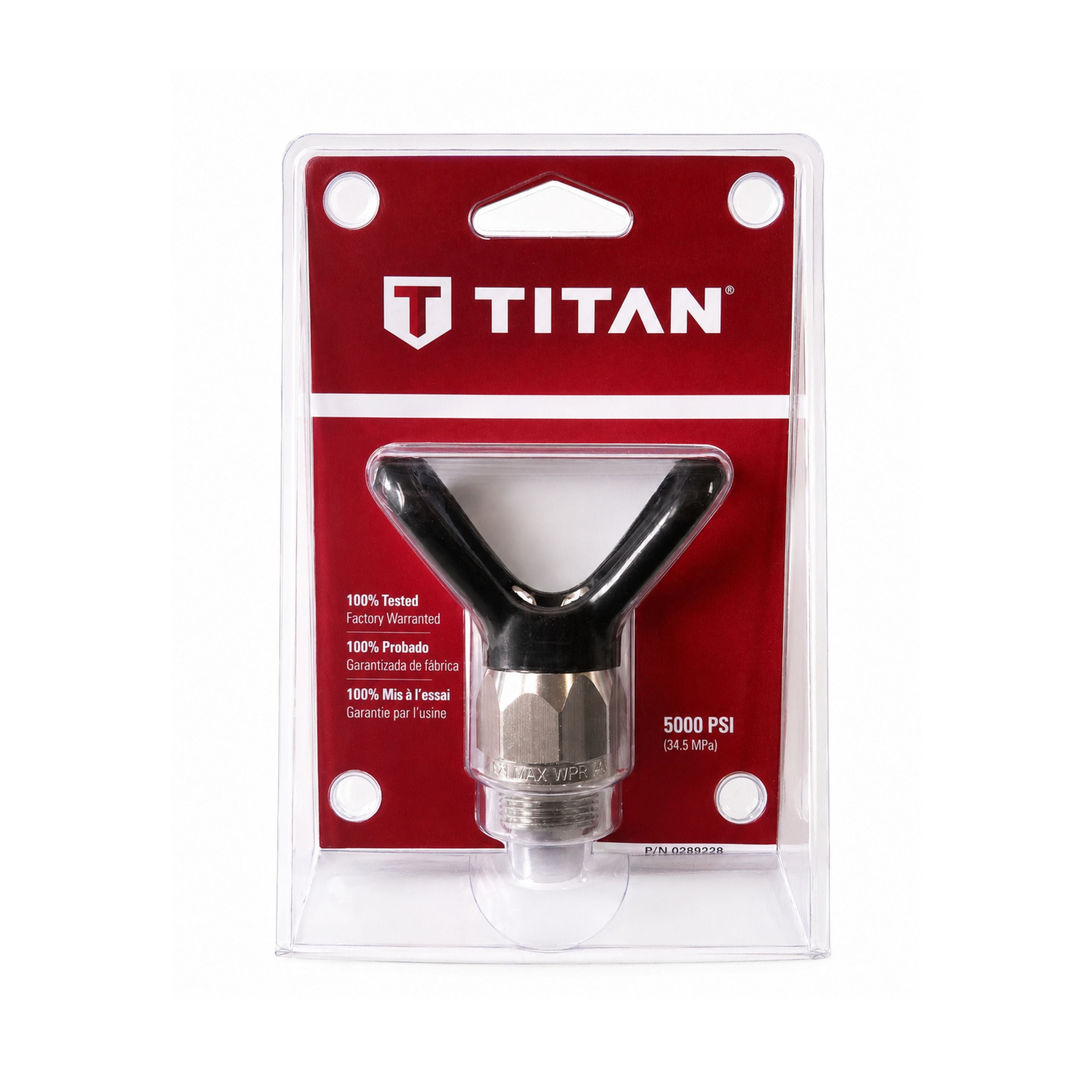 Porte-buse pour pistolet airless Titan assurant une pulvérisation homogène