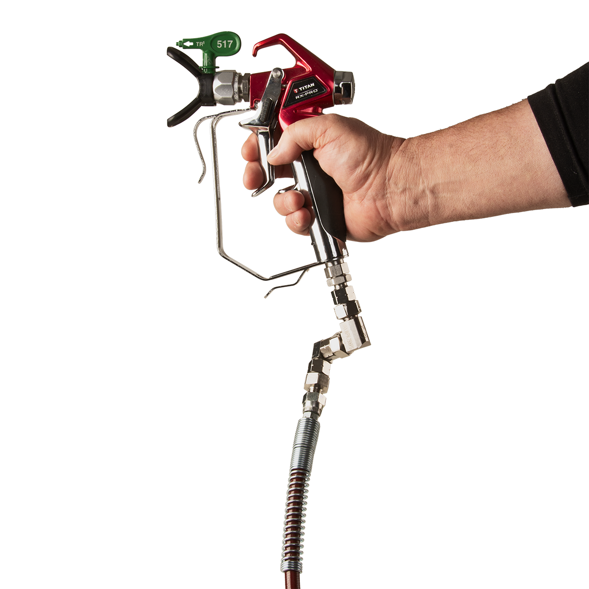 Pistolet airless équipé d'un raccord tournant Titan EZ Swivel pour une meilleure ergonomie